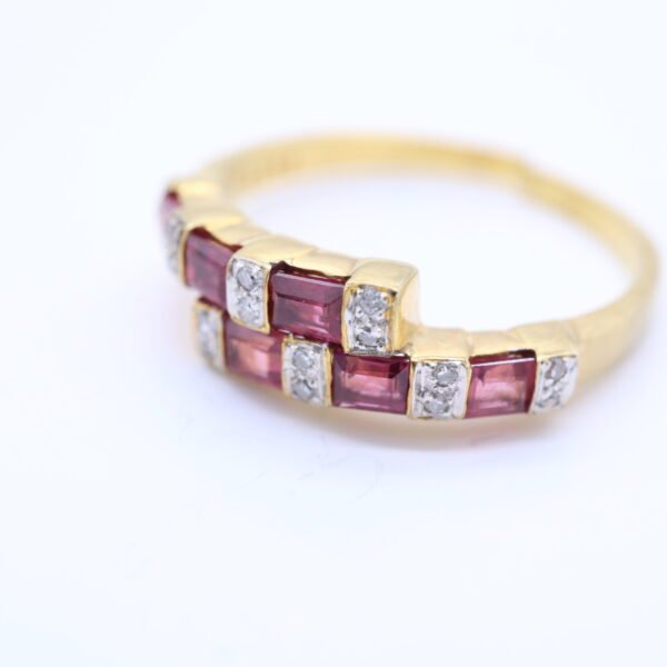 ZR263 Ruby&Diamonds - Yellow Gold Ring - Image 5