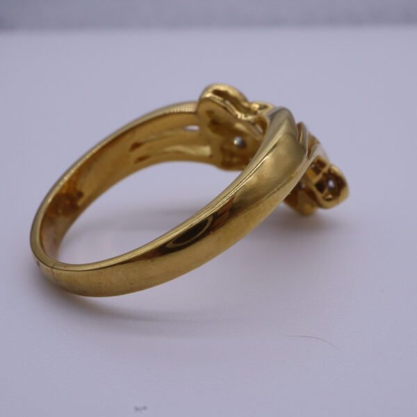 TD8344 "Orchid" 18K Yellow Gold Ring with Diamonds - Image 2