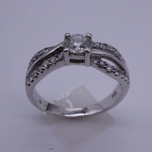 TD8793 "TWISTER" 18K White Gold Ring with Diamonds - Image 3