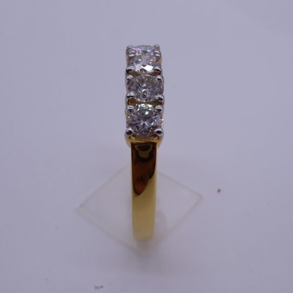 TD8828 "Anniversary" 18K Yellow Gold Ring with Diamonds - Image 3