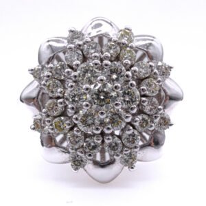 TD8848 "Octovia" 18K White Gold Ring with 0.45 Ct. Diamonds